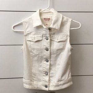 White Mossimo Jean Vest